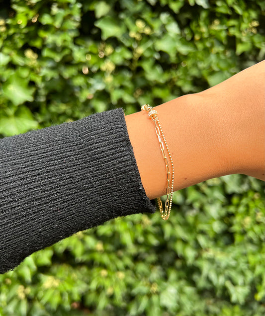 Gold Armband - Zweireihig