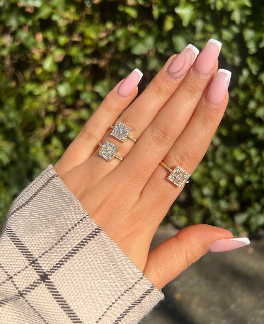 Gold Ring - Baguette Labyrinth