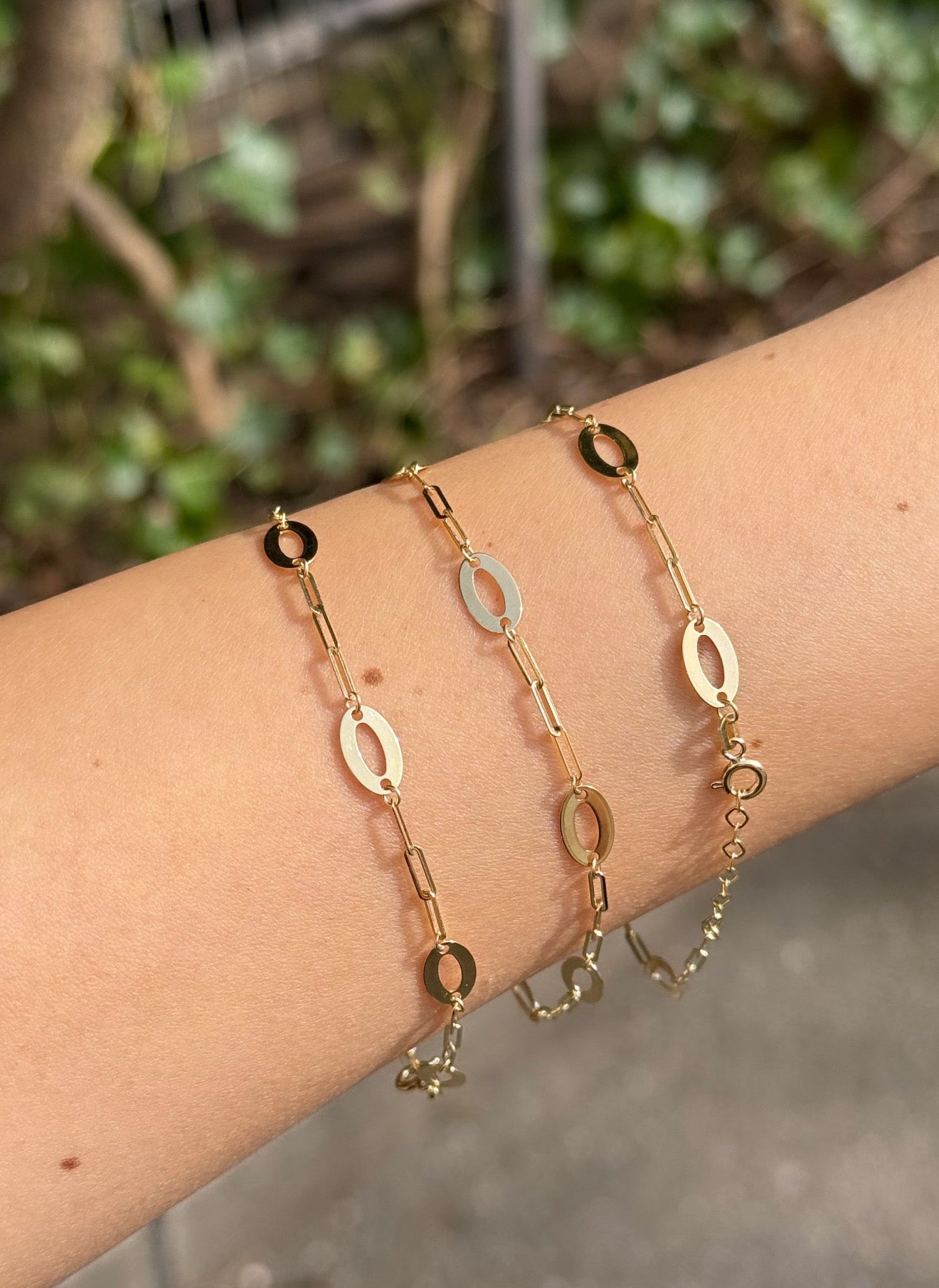 Gold Armband - Oval Elegance
