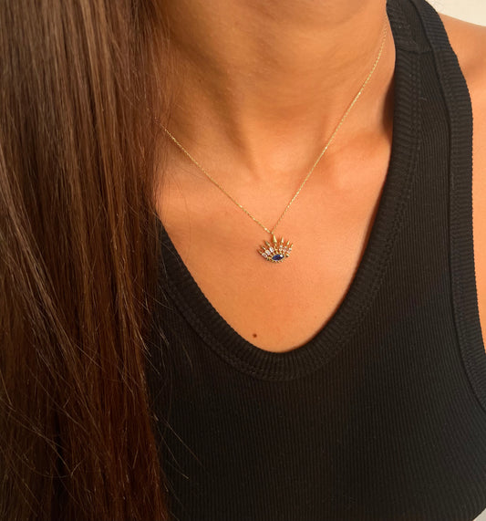 GOLD HALSKETTE - WIMPERN ZIRKONIA