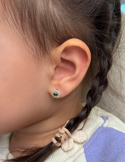 Gold Kinder Ohrringe - Schmetterling