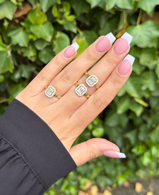 Gold Ring - Baguette & Glanztraum