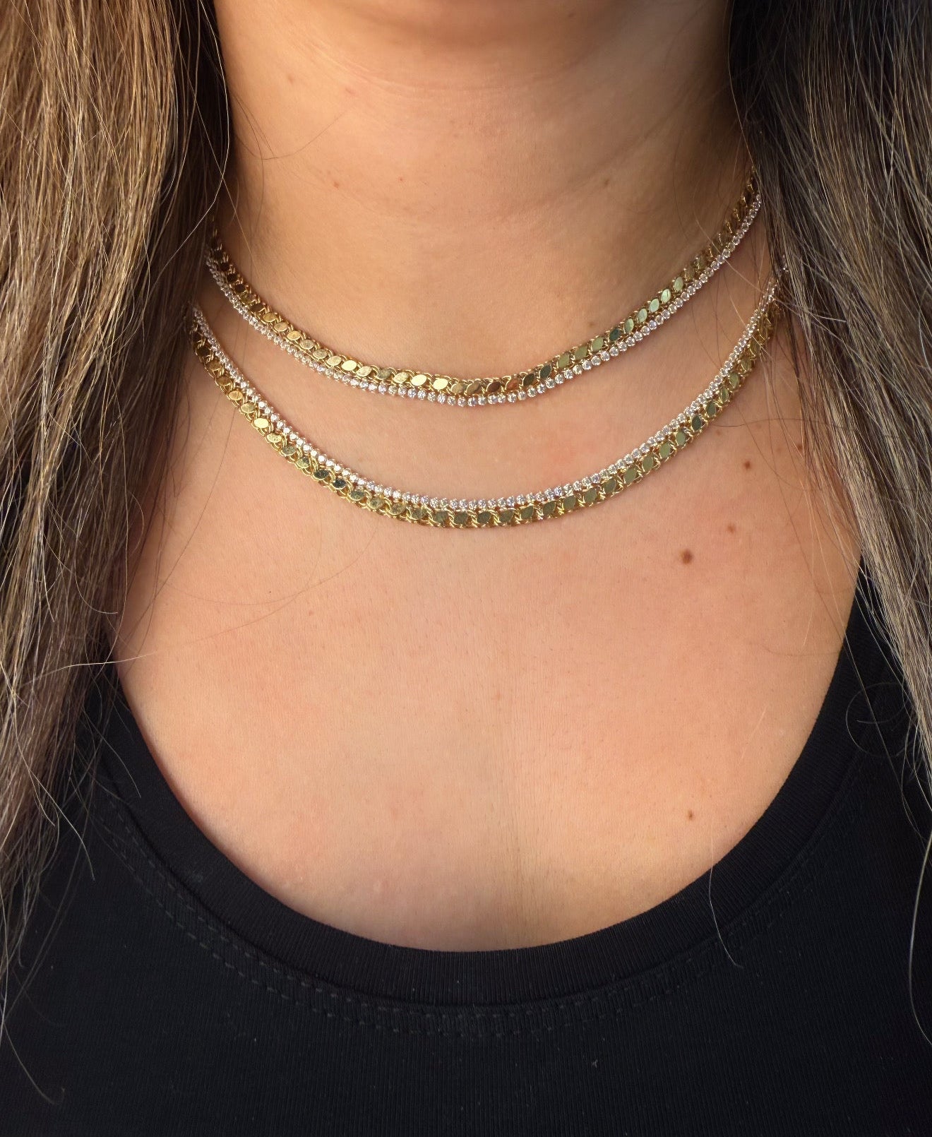 Gold Halskette - Pullu Zirkonia