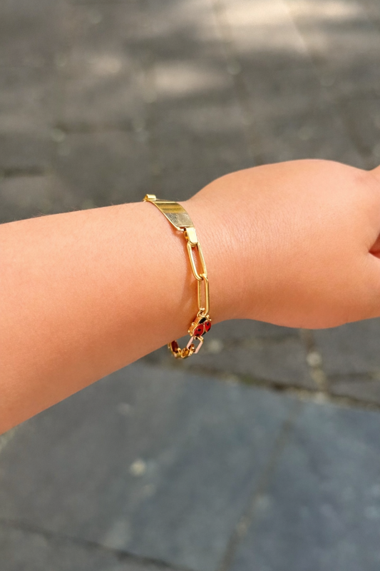 Gold Armband - Marienkäfer