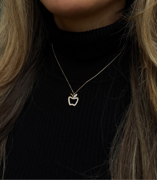 Gold Halskette - Apfel