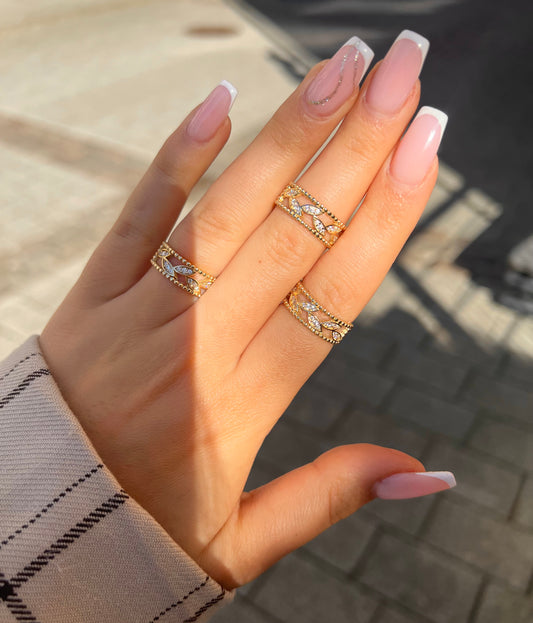 Gold Ring - Leaves