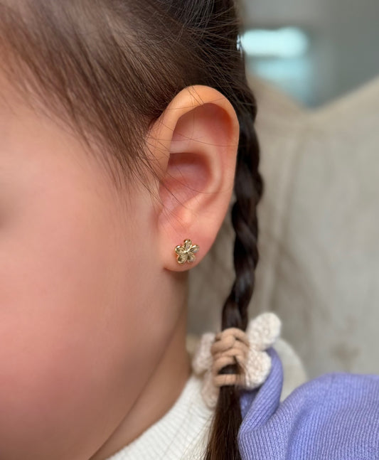 Gold Ohrringe - Blume