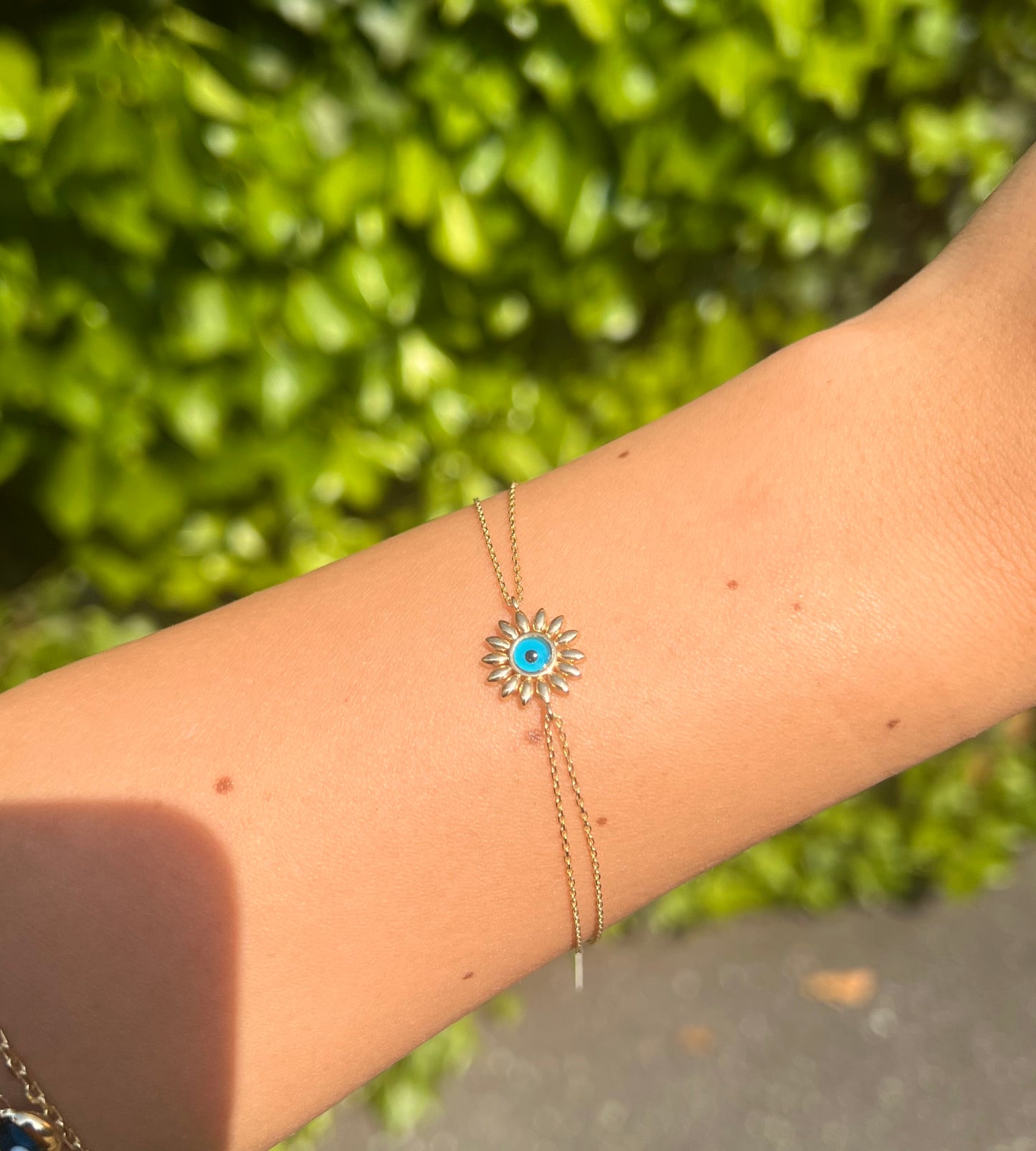 585 Gold Armband - Blume Nazar