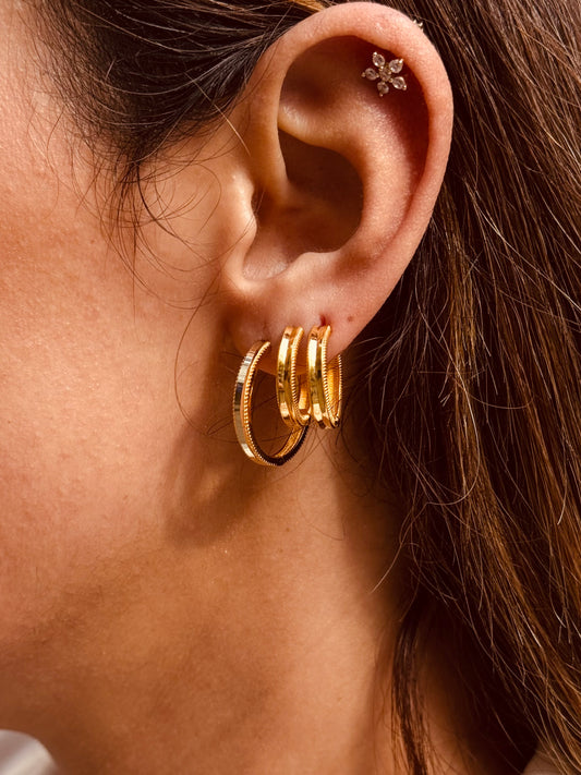 Ajda Creolen – 585er Gold Groß/Klein