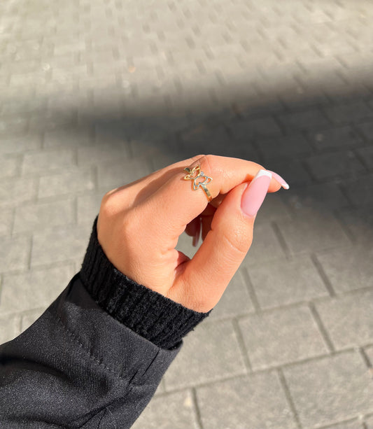 585 GOLD RING - SCHMETTERLING