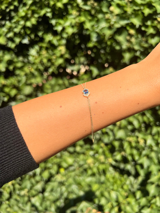 Gold Armband - Dark Blue