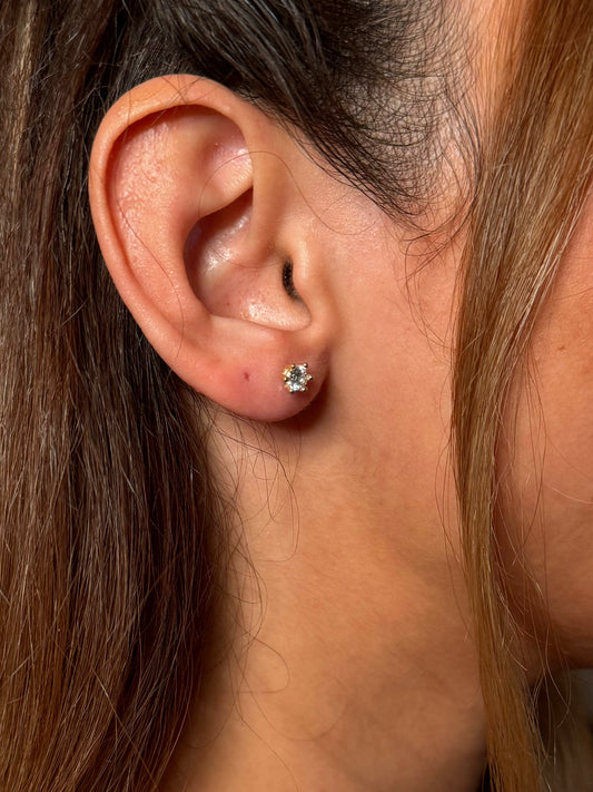 Gold Ohrstecker - Zirkonia 6er Krappe