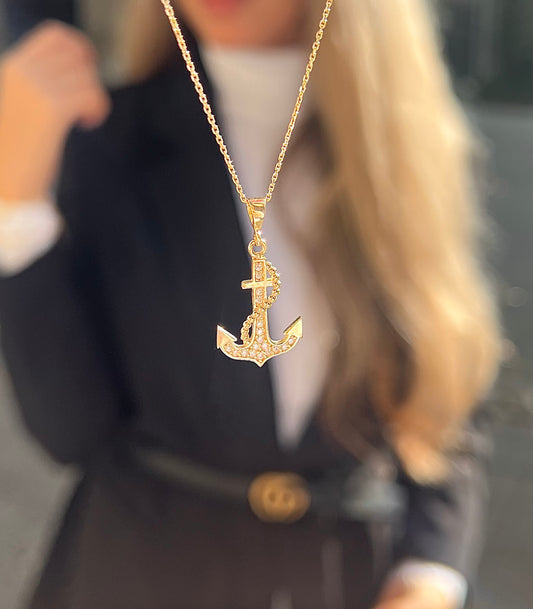 585 Gold Halskette - Anker