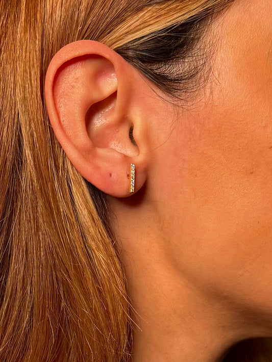 Gold Ohrringe - Zirkonia Line