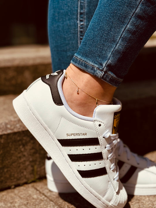 Gold Fuẞkettchen - Aquamarine Drop Anklet