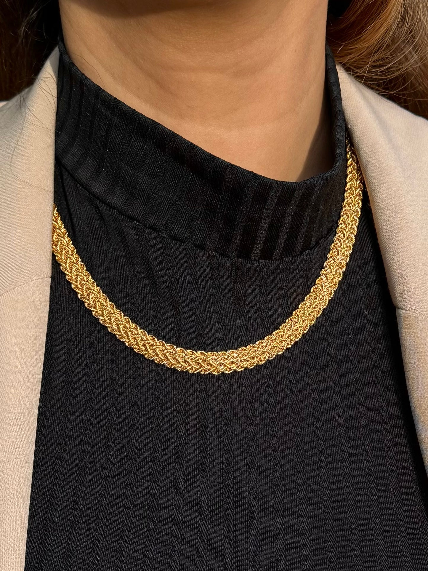 585 Gold Halskette - Halhat Geflochten