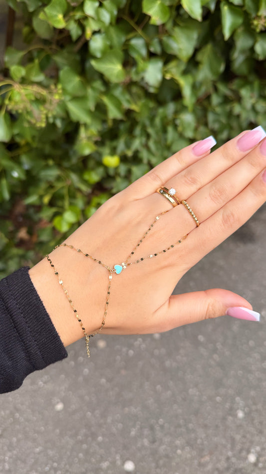 Gold Handkette - Lina Herz