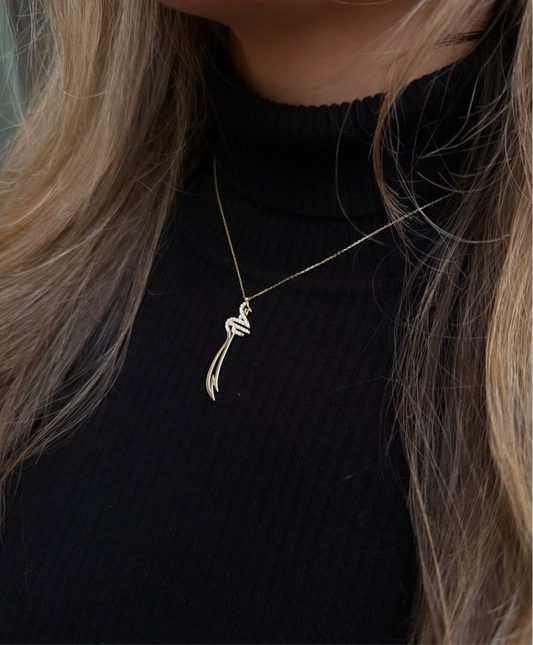 Gold Halskette - Zülfikar senkrecht