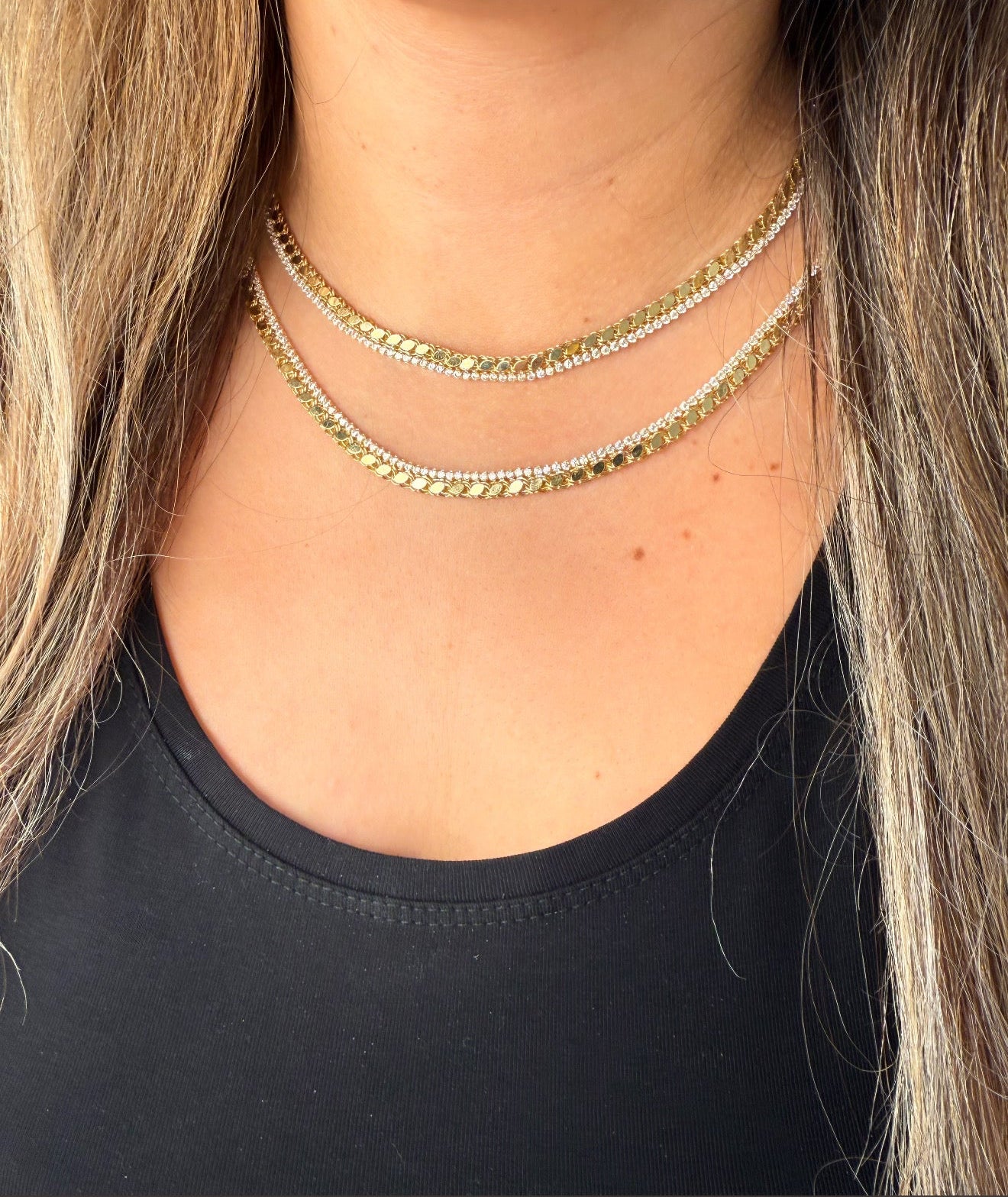 Gold Halskette - Pullu Zirkonia