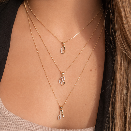 Gold Anhänger - Mini Buchstabe