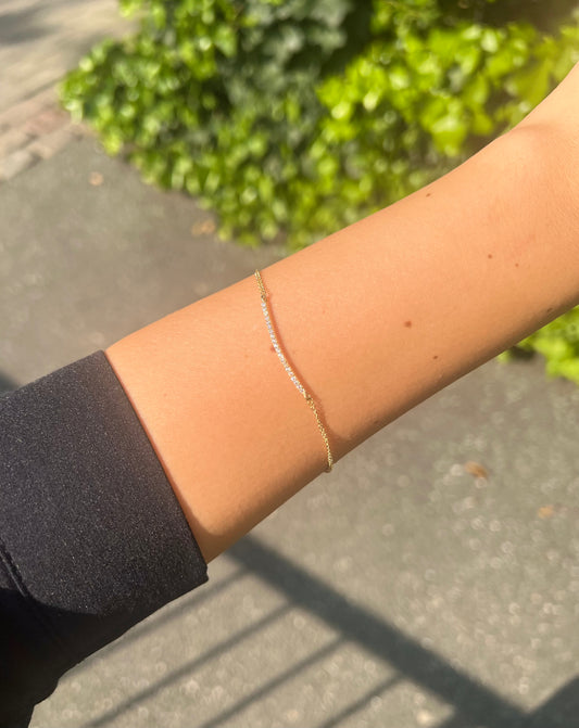 Gold Armband - Tennis (halb)