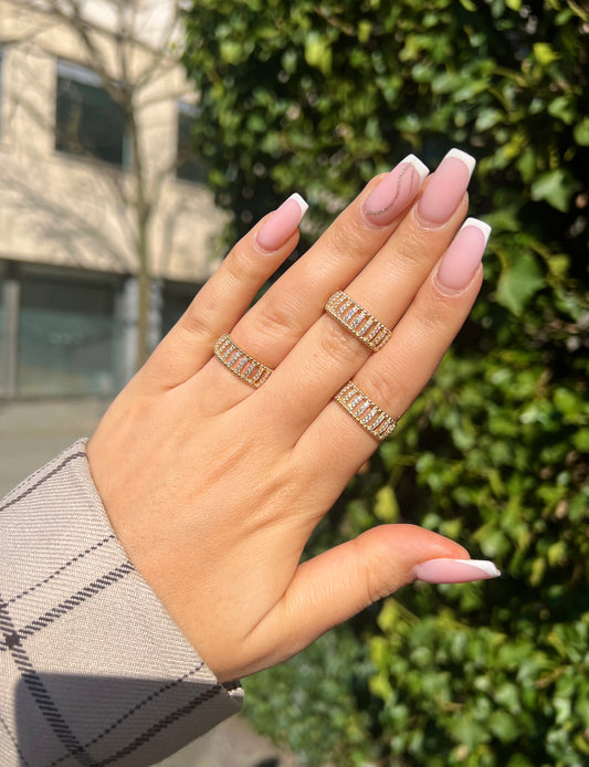 Gold Ring - Line Zirkonia