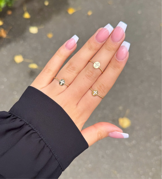 Gold Ring - Kreuz Zirkonia