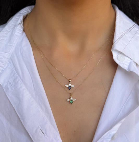 Gold Halskette - Fliege