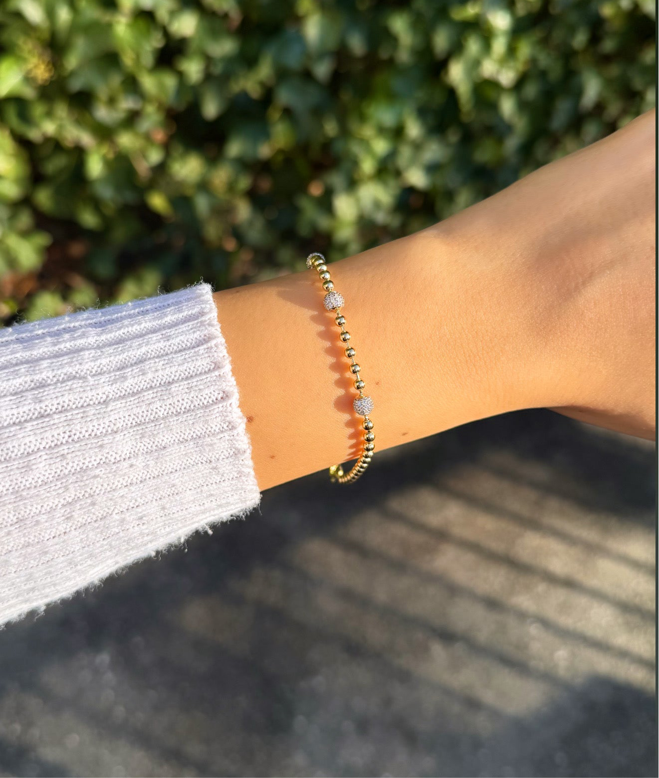 Gold Armband - Kugel