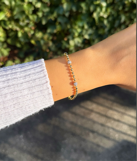 Gold Armband - Kugel