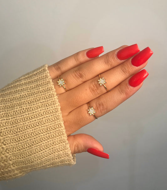 585 GOLD RING - STERN DOPPEL