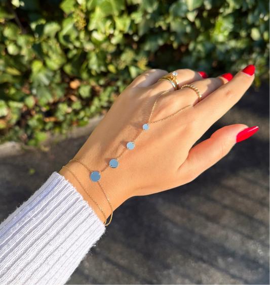 Gold Handkette - Platte