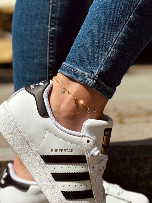 Gold Fuẞkettchen - Golden Peace Doves