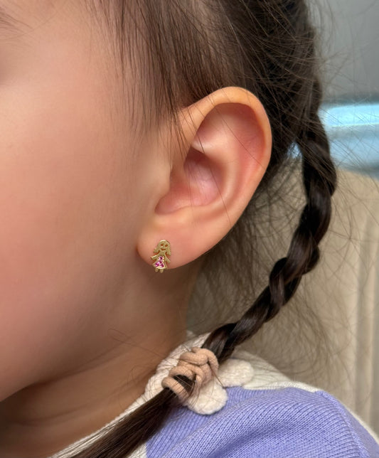 Gold Kinder Ohrringe - Kind