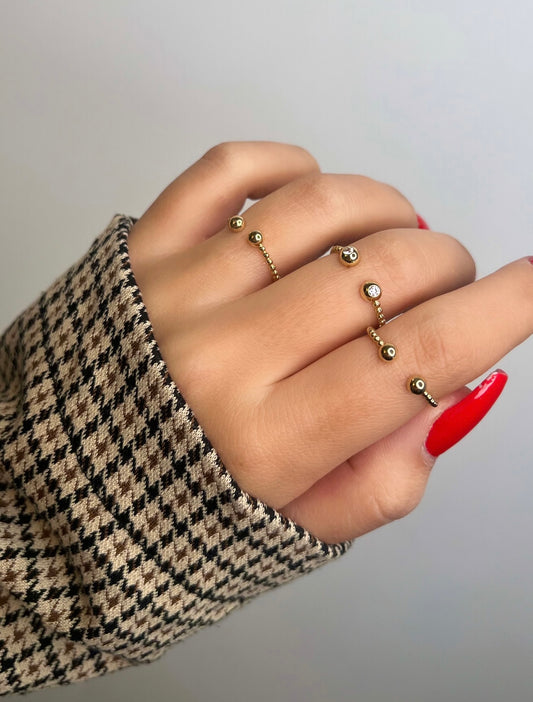 Gold Ring - Kugelring offen