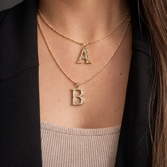 Gold Anhänger - Buchstabe