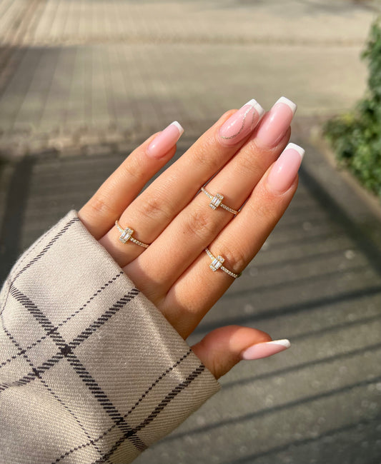 Gold Ring - Doppel Baguette