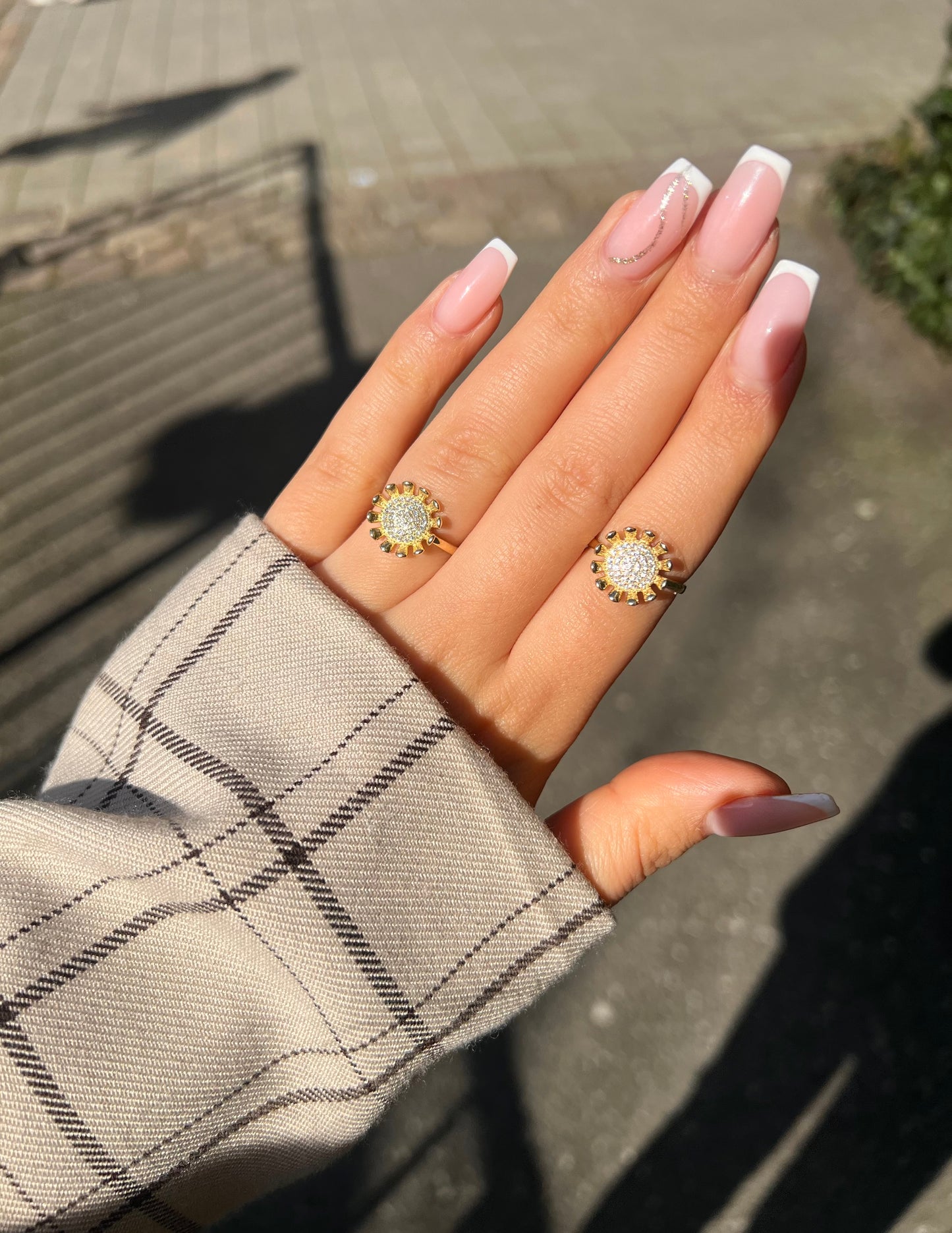 585 Gold Ring -Sonnenblume