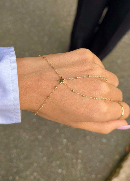Fingerkette Armband - Star