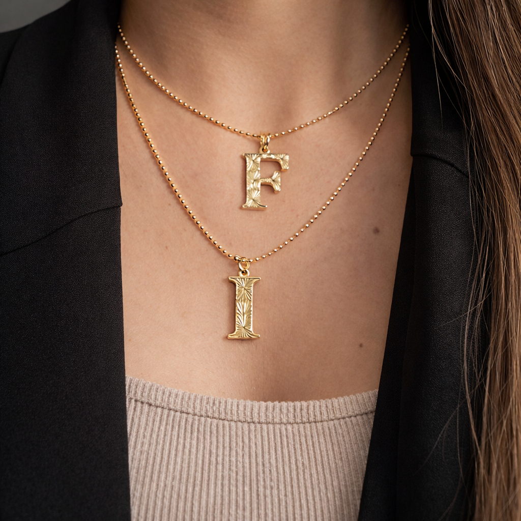 Gold Anhänger - Buchstabe