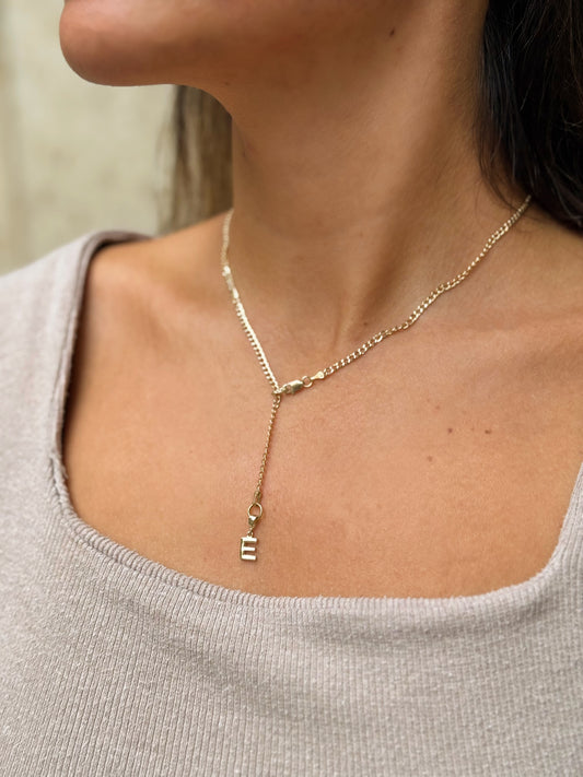 Gold Halskette| Initialen Y-Kette